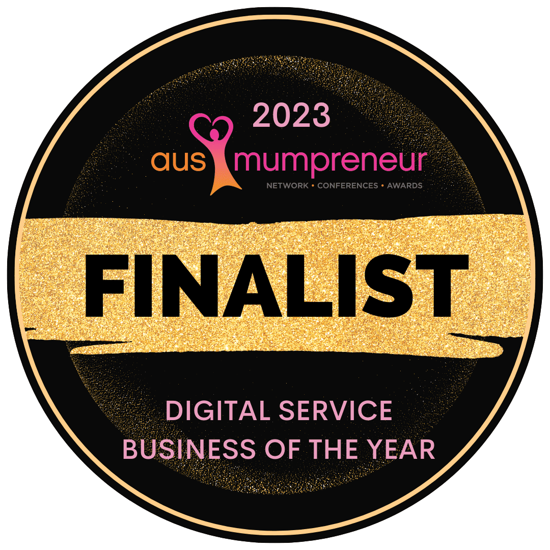 AusMumpreneur Awards 2023 Finalist - Digital Service Business of the year badge